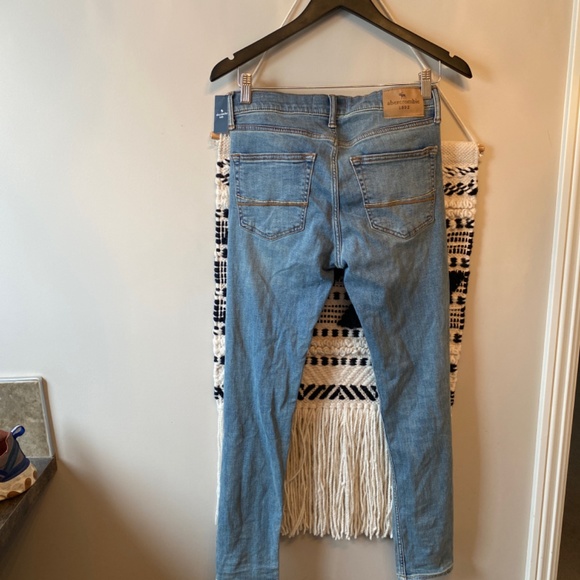 Abercrombie Boys Ultimate Stretch ripped super skinny jeans 15/16 slim pant NWT - Picture 6 of 12